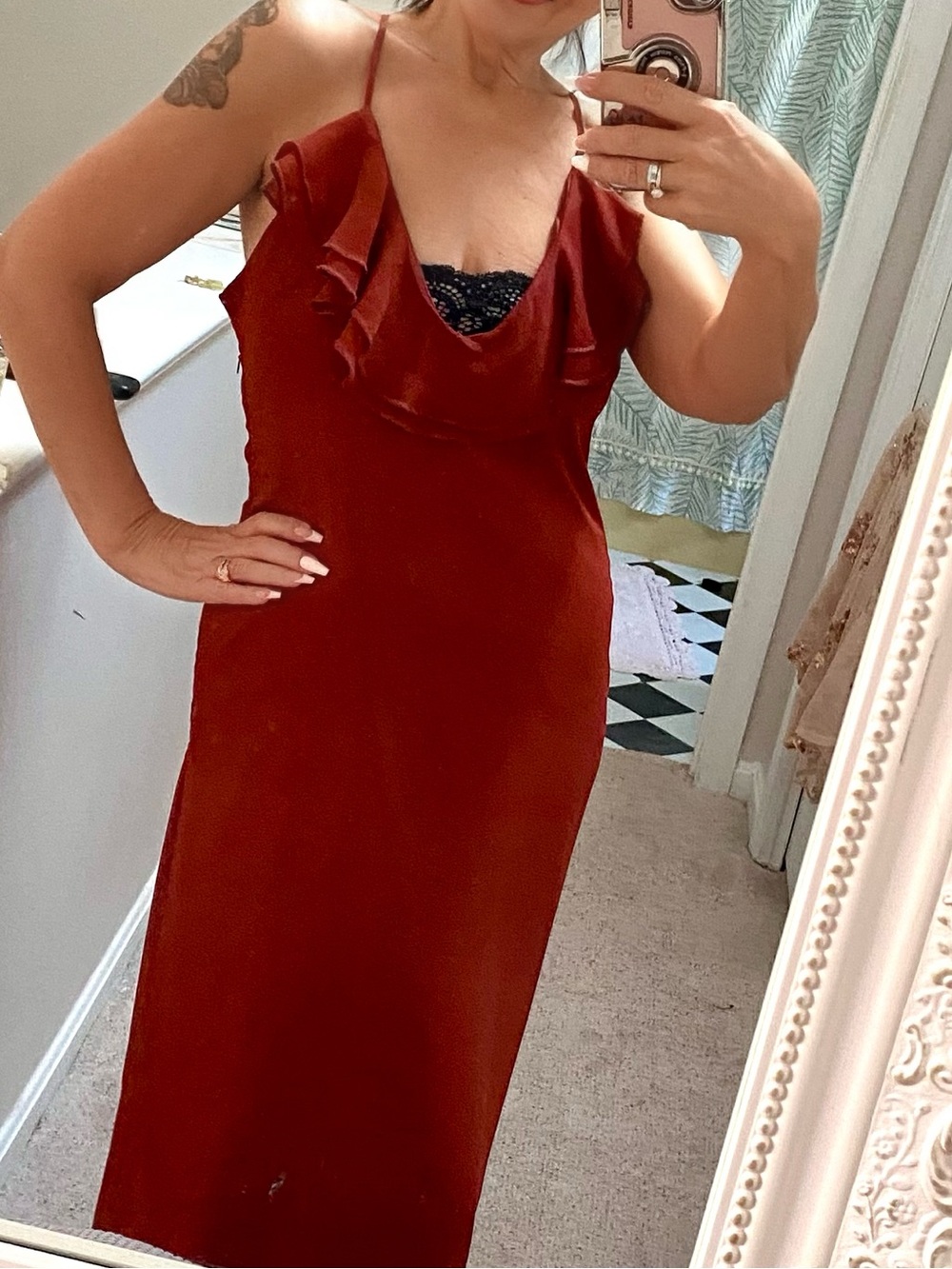 Copper maxi dress size 8 US